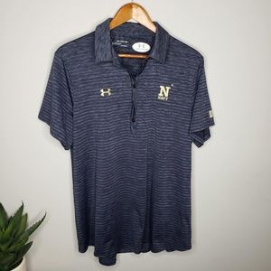 Under Armour Naval Academy Striped Polo Shirt